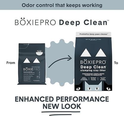Boxie Probiotic Cat Litter, 40 Day Odor Control, Clumping Clay Kitty Litter, Odor Eliminating Probiotics, Dust-Free, No Fragrances No Fillers, 28 lb