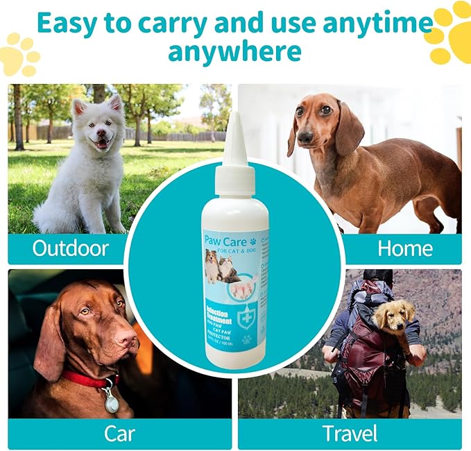 Dog Paw Cleaner, Paw Cleaner for Dogs, Dog Licking Paws Treatment,3.4oz Dog Paw Cleaning Solution, Dog Foot Cleaner, No Rinse Pet Toes Drops Safe Cat Cleanser Care for Cleaning Grooming