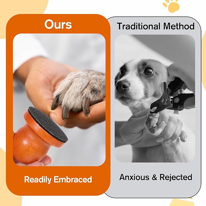 Dog Nail File with Replaceable Filing Disc Dog Nail File Scratch Board Replaceable Sandpaper Stress Free Nails Filing Dogs Trainning Accessories for Smooth and Healthy Nails (Dark Brown)
