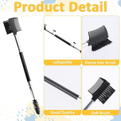 3PCS Pet Grooming Comb, Double-Head Plastic Grooming Comb, Soft Bristles Eye Cleaning Brush for Dogs, Puppies, and Cats, Facial Brush for Gently Removing Tear Stains, Mucus, Crusts, Boogers and Fleas
