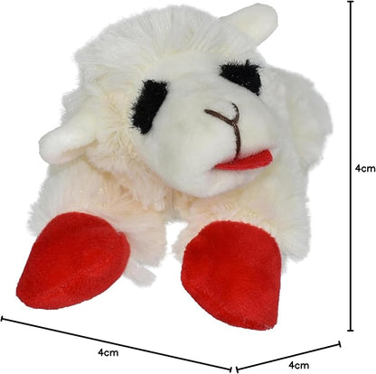 Multipet Lamb Chop Dog Plush Toy - Squeaky Toy for All Dogs - Extra Soft Plush - Stuffed Animal Dog-Toy for Cuddling & Playing - Cute Pet-Toy (6",Cream),(Pack of 3)