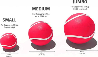 Playology Dog Toys | Squeaky Chew Ball - Bouncy Durable Floating Fetch Ball for Dogs | Medium Grandma's Gravy Scented Toy | Limited Edition Holiday Toys - Made from Non Toxic Materials