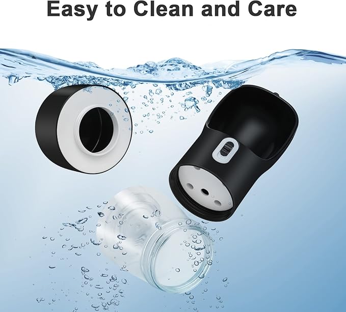 Outdoor Dog Water Bottle Portable - Leak Proof Bottles Dispenser for Dogs On The Go with Food Container Multifunctional Travel Outdoor（Black）