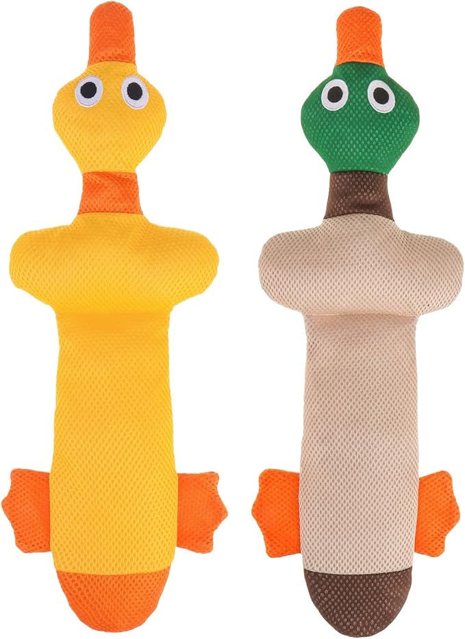 BEAUTYZOO Floating Dog Water Pool Toys 2 Pack - Squeaky Duck Design Pool Toys for Medium/Large Dogs, Dock Diving & Fetch Training, Durable Summer Water Dog Toy