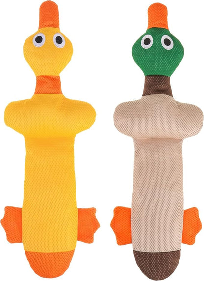BEAUTYZOO Floating Dog Water Pool Toys 2 Pack - Squeaky Duck Design Pool Toys for Medium/Large Dogs, Dock Diving & Fetch Training, Durable Summer Water Dog Toy