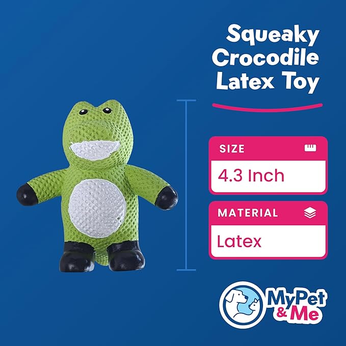 My Pet & Me - Squeaky Dog Toys for Light to Moderate Chewers - Fun Latex Toys for Puppies, Teething, and Gentle Play - Interactive Fetch and Chew Toy with Squeaker