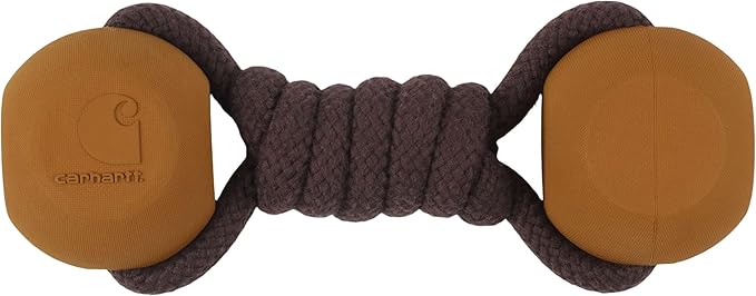 Carhartt Pet Training Tools, Durable Dog Tool for Tug and Fetch, Rope Bone (Carhartt Brown)