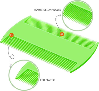 Boao 6 Pack Flea Lice Comb Stainless Steel Dog Cat Grooming Combs with Rounded Teeth, Double Sided Pet Tear Stain Remover Dematting Tool for Pets(Pink, Green, Purple, Yellow)
