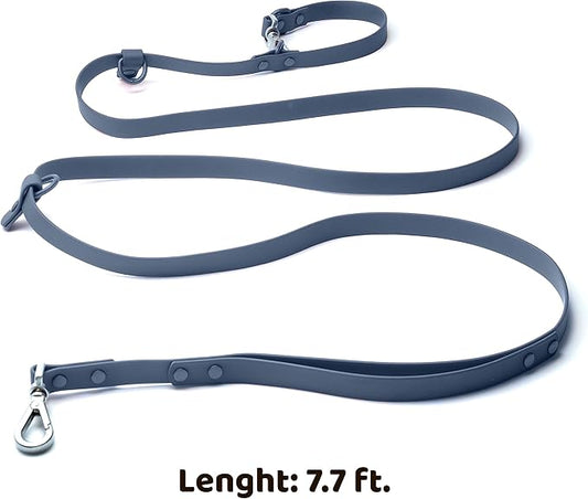 Heavy Duty Hands Free Dog Leash for Medium to Large Dogs for Comfortable Running, Jogging Walking | Dual D-Rings | Soft Padded Traffic Handle | Both Ends 360 Rotating Carabiners (Leash Length 7.7 ft)