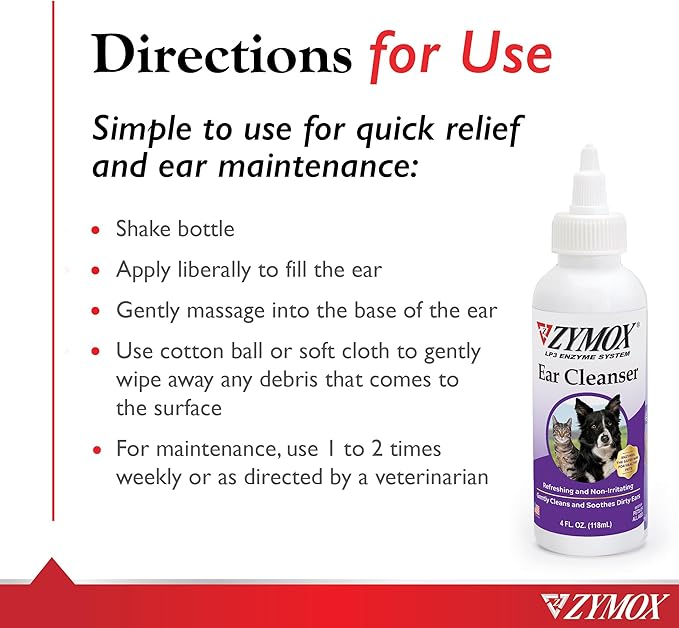Pet King Brands ZYMOX Ear Solution with 0.5% Hydrocortisone and Ear Cleanser Bundle