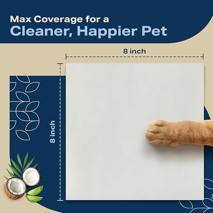 Dog Wipes for Paws and Butt - Coconut Scented (Pack of 400) - Pet Wipes for Dogs and Cats - Deodorizing Non Toxic Dog Wipes, +12 Additional Travel Wipes