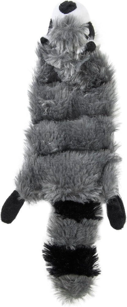 Hyper Pet Critter Skinz Super Squeaker Raccoon Stuffing Free Plush Soft Dog Toy, Large, Pack of 1