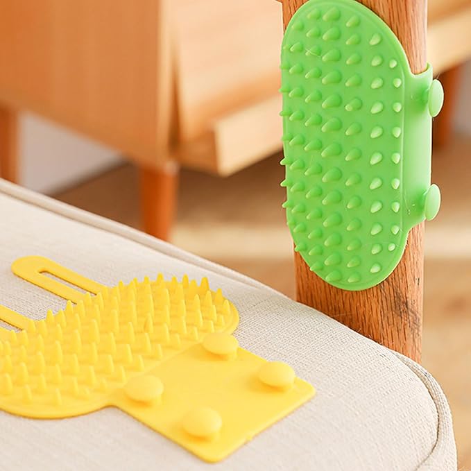 Groomer Brush,Grooming Brush for Cats Scratch Massage Brush Cats Self Groomer Scratcher Comb Cats Corner Groomer for Cats Soothing Rel