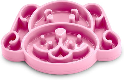 Slow Feeder Dog Bowl, 3 Cups, Anti-Choking & Anti-Gulping, Reduces Bloat, Non-Slip, Durable Slow Eating Bowl for Small to Medium Dogs, Healthy Pet Feeding Dish (Pink)