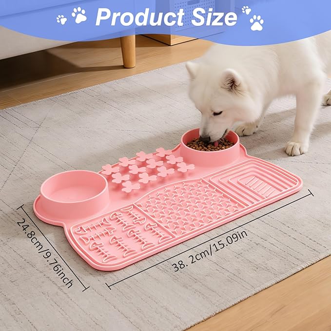 Slow Feeder Insert Dog Indoor Pet Bowl (Pink Panda)