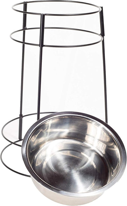 SPOT Hi Rise Single Diner Elevated Dog Feeder, 2qt Stainless Steel Bowl, Durable Wire Stand, Hygienic, Easy to Clean, Promotes Proper Posture for Tall Pets, Ideal for Medium and Large Breeds, 14.25in