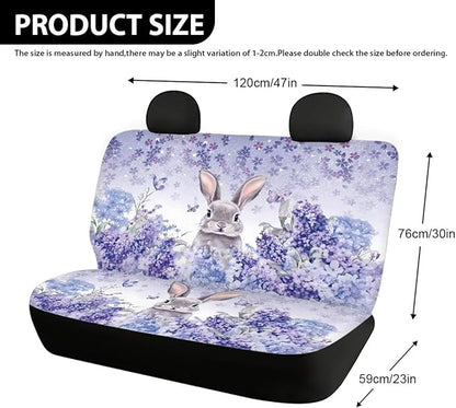 AFPANQZ Rabbit Back Seat Cover Non-Slip Interior Protective Cover Non Slip Car Rear Seats Dog Seat Covers Durable Scratch-Proof Protector for Pet Fur and Mud