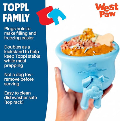 WEST PAW Toppl Stopper Insert Accessory for Toppl Dog Treat Toy – Keeps Toy Steady and Upright for Filling and Freezing, Mess-Free Treat Prep, Dishwasher Safe, Made in USA - Tangerine