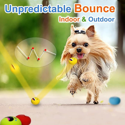 Latex Squeaky Dog Toys for Small Dogs & Mini Breeds - 4PCS Set Squeaky Dog Balls | Soft, Safe & Fun Chew Toys | Indoor & Outdoor Play