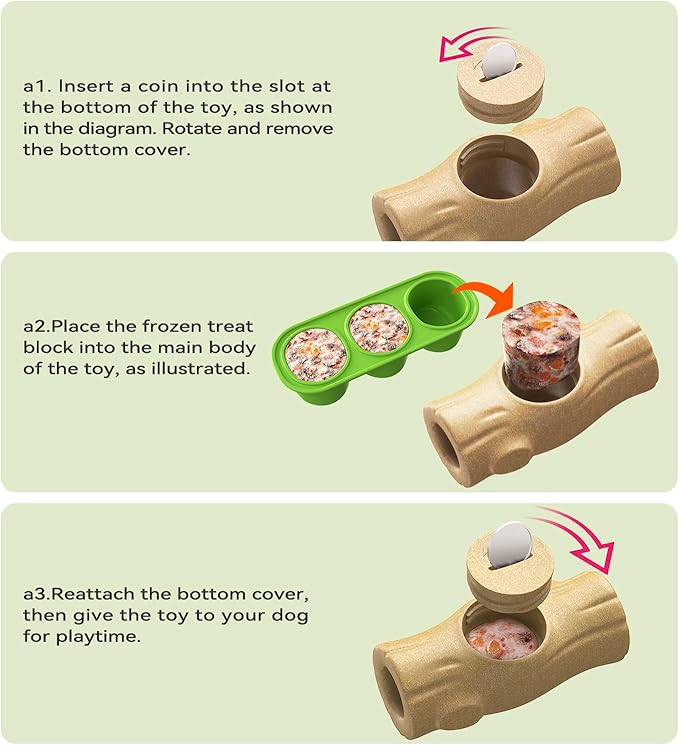 Dog Frozen Treat Toy Accessory(2PC Silicon Trays),This Accessory can be Matched with the Shape of the Stump/Without Stumps