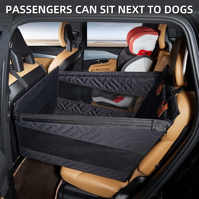 TKYZ Medium Dog Car Seat,Back Seat Extender for Dogs,Waterproof Large Dog Seat Cover for Backseat, Pet Bed for Car Hammock(Black-s)