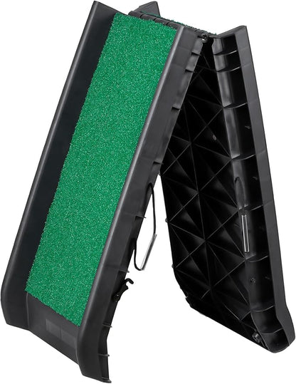 ZENY Portable Folding Dog Ramps for SUV, Truck, Car Ramp Stairs Step Ladder for Pet, Non-Slip Pet Ramp with Raised Siderails