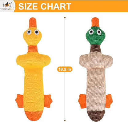 BEAUTYZOO Floating Dog Water Pool Toys 2 Pack - Squeaky Duck Design Pool Toys for Medium/Large Dogs, Dock Diving & Fetch Training, Durable Summer Water Dog Toy