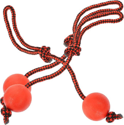 3pcs Dog Training Ball on Rope Dog Rope Toys Ball Exercise Rubber on for Pet Training Playing Chewing Reward Fetch Play