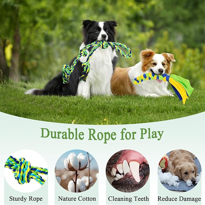 Outdoor Dog Toy,Tug of War Dog Toy for Self Play Interactive Tether Pull Toy for Park,Yard, Lawn Rope Toys for Medium and Large Dogs to Keep Them Busy