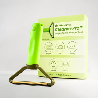 Cattasaurus Cleaner Pro Pet Hair Remover - Special Cat & Dog Hair Remover Multi Fabric Edge and Carpet Scraper, Cat Hair Remover for Couch, Pet Bed, Pet Towers, Furniture, Car Mat & Rugs