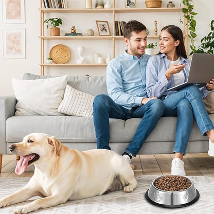 10 Pcs Stainless Steel Dog Bowls Non-Slip Dog Food Bowl 7 Oz Dogs Food and Water Bowl Set Dishwasher-Safe Puppy Bowls Rust Resistant Metal Pet Bowls Suitable for Small/Medium/Large Sized Pet