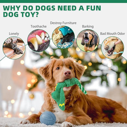 KOOLTAIL Alligator Dog Toys, Tough Plush Dog Chew & Squeaky Toys with Crinkle Paper, Interactive Training & Tug of War Puppy Teething Toy for Indoor Outdoor Play, Pet Toy for Small Medium Large Dogs