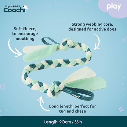 Coachi Puppy & Mini Tuggi Tug - Great for Tug & Play, Strong Dog Toy, Fun Reward Training, Great for Recall, Interrupt Biting & Chewing. Ideal for Agility, Suitable for Small Dogs & Puppies