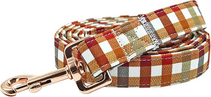 Dog Leash, Fall Plaid Print Durable Strong Dog Leashes Heavy Duty Comfortable Padded Pet Leash for Small Medium Large Dogs