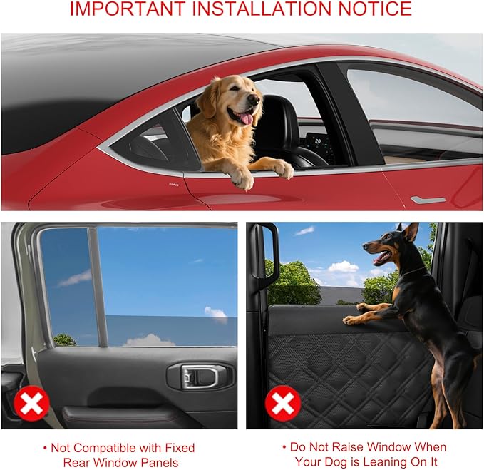 Surfcabin Back Seat Extender for Dogs – Waterproof Dog Seat Cover for Back Seat with Door Protection, Easy to Use and Clean, Hard Bottom, Holds 420 lbs Dog Hammock for Cars, SUVs & Small-Size Trucks
