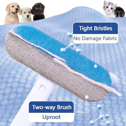 Pet Hair Remover for Furniture, Reusable 17-Inch Multifunctional Cat and Dog Hair Removal Tool, Extra Long Handle, Gentle on Couch, Carpet, Clothes, Bedding, Tile, Car Seats