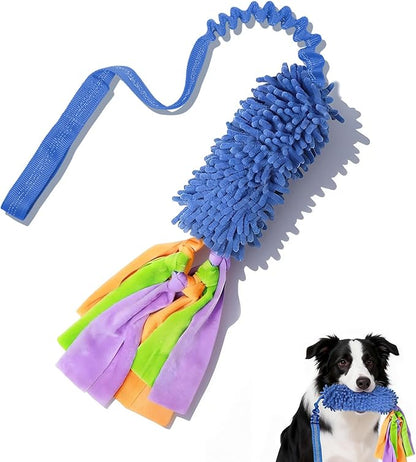 Squeaky Dog Tug Toy, Interactive Tug of War Rope Toys for Small Medium Large Dog, Soft Chenille Chewing Dog Rope Toys for Puppy Training and Play Games