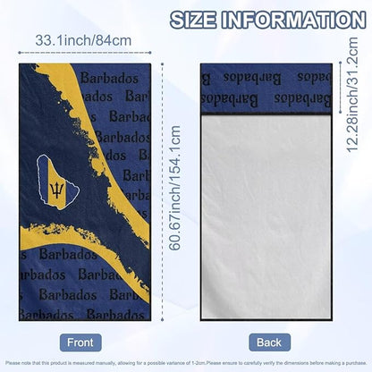 SEANATIVE Seat Cover Towel, Sweat Carseat Protector, Flag of Barbados Car Towel Cushion Cover Perfect for Car Truck SUV Seat, Great for Surfing Yoga Gym Workout