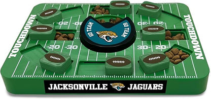 Pets First Jacksonville Jaguars NFL Dog Puzzle Toy, Large Size, Interactive Treat & Slow Feeding Toy
