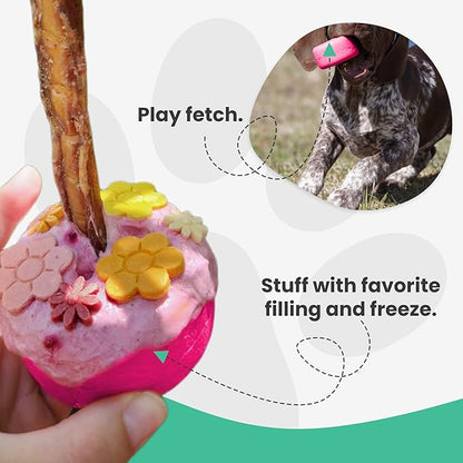 Bully Stick Holder - Size Small Interactive Dog Toy, Slow Feeder, Treat Dispenser, Chew Toy and Dog Safety Device