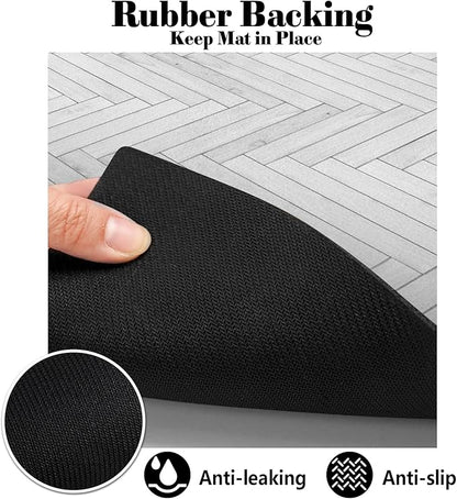 Dog Food Mats for Floors Absorbent, Pet Cat Food Mat - Quick Dry Dog Bowl Mats for Food and Water, Eco-Friendly Boho Pet Supplies
