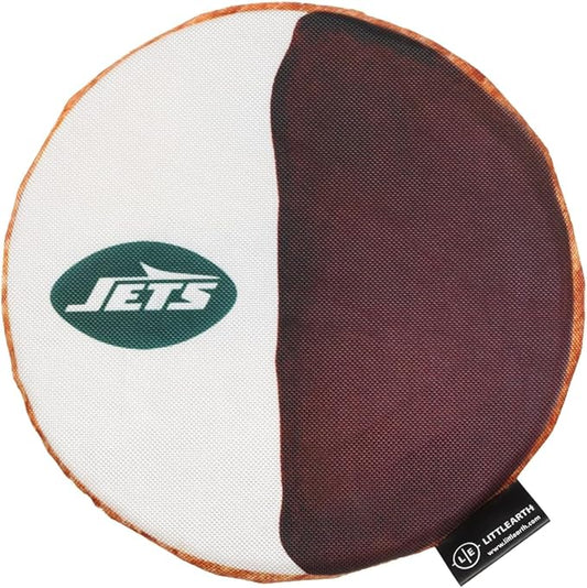 Littlearth New York Jets NFL Black and White Cookie Flying Disc Dog Toy