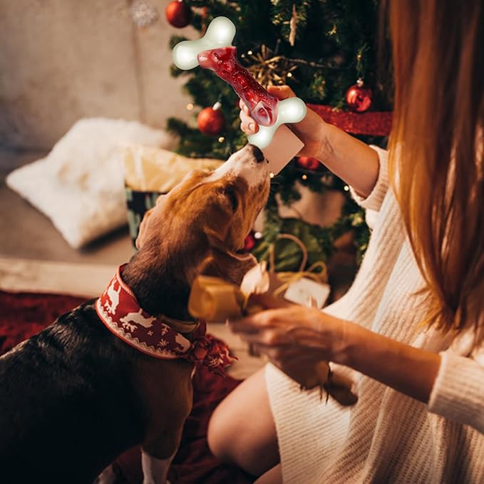 DEBAK Dog Toys for Aggressive Chewers, Dog Toys to Keep Them Busy, Durable and Strong Dog Bones for Heavy Chewers, Almost Indestructible for Lasts a Long Time