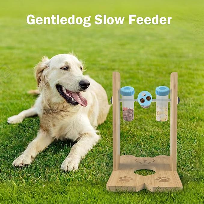 Dog Puzzle Toy, Wooden Slow Feeder, Pet Food Treat Feeding Toy, Interactive Dog Feeder for Boredom, Enrichment Toy for Smart Dogs