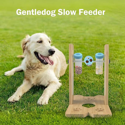 Dog Puzzle Toy, Wooden Slow Feeder, Pet Food Treat Feeding Toy, Interactive Dog Feeder for Boredom, Enrichment Toy for Smart Dogs