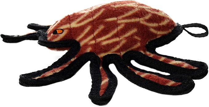 TUFFY - World's Tuffest Soft Dog Toy - Desert - Multiple Layers. Made Durable, Strong & Tough. Interactive Play (Tug, Toss & Fetch). Machine Washable & Floats (Spider, Large 2 Pack)