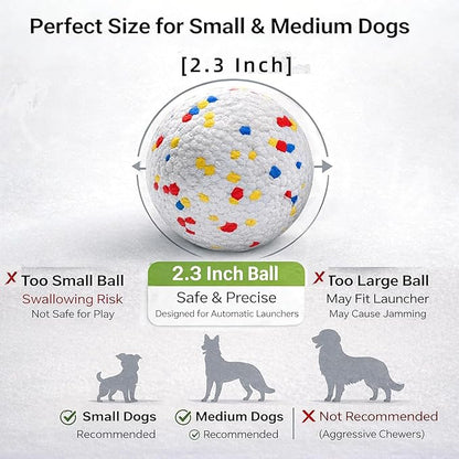 Dog Toy Balls, 2.3 Inch ETPU Material, Replacement Balls for Automatic Ball Launcher Machine, Perfect for Small & Medium Dogs, Perfect for 2.3 Inch Automatic Launcher