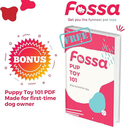 Fossa Interactive Dog Toys, Crate Training Aids for Puppies, Puzzle Treat Dispenser with Rope, Multifunctional Dog Toys - for Reduce Dog Boredom and Anxiety, Dog Teeth Cleaning and Chew Toy