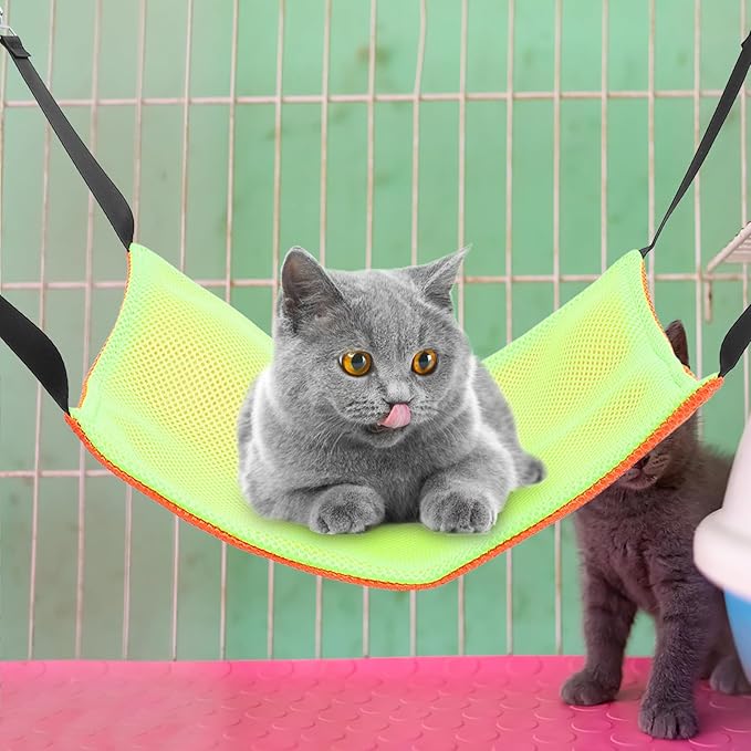 Double-Sided Breathable Mesh Cat Hammock Small Size Hanging Cage Bed Wear-Resistant Pet Sleeping Nest for Indoor Cats