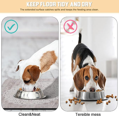Dog Food Mat for Floors Waterproof Quick Dry Pet Placemat Cat Feeding Bowls Mats for Food and Water, Eco-Friendly Dog Accessories Diatomite Pets Supplies 12" X 20"